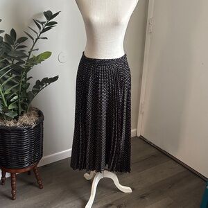 EUC Chic Black Polka Dot Midi Skirt
